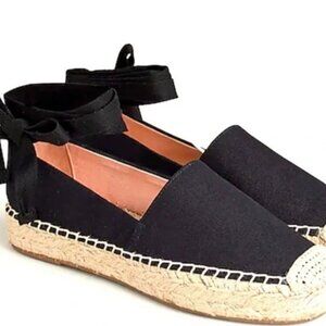 J.Crew Canvas Classic Ankle Tie Espadrille